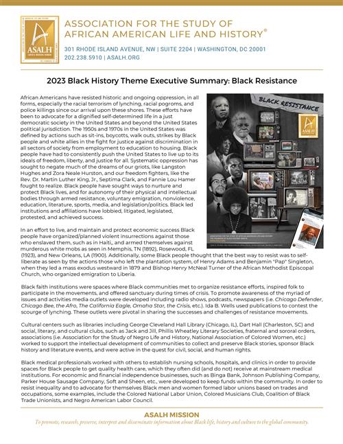 2023 Black History Executive Summary
